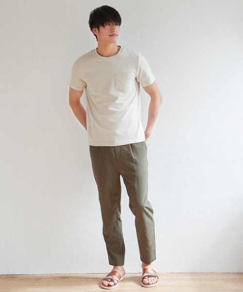 ikka（イッカ）の「【接触冷感】GOKU楽パンツ EASYSTRETCH 冷感アンクル（その他パンツ・メンズ・ベージュ/オリーブ/グリーン系その他/ネイビー/ブラック/チャコール・S/M/L/XL）」の18枚目の写真