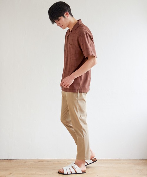 ikka(イッカ)の「【雑誌MonoMax5月号掲載】GOKU楽パンツ EASY STRETCH 冷感アンクル【接触冷感】「小泉孝太郎さん着用モデル」(その他パンツ・メンズ・ベージュ/オリーブ/グリーン系その他/ネイビー/ブラック/チャコール/グレー・S/M/L/XL)」の22枚目の写真