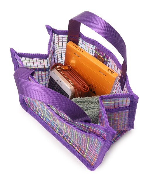 SHOO・LA・RUE（シューラルー）の「◆メッシュバッグ(S)（トートバッグ・レディース・グリーン/ブラック/パープル系2/ピンク系6・00）」の14枚目の写真