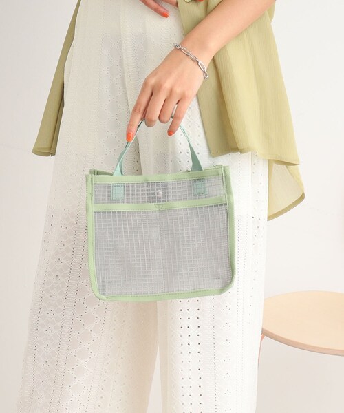SHOO・LA・RUE（シューラルー）の「◆メッシュバッグ(S)（トートバッグ・レディース・グリーン/ブラック/パープル系2/ピンク系6・00）」の19枚目の写真