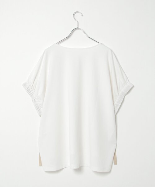 LBC(エルビーシー)の「袖ギャザーリボンチュニック(Tシャツ/カットソー・レディース・ブラック/ベージュ/ホワイト・M)」の7枚目の写真