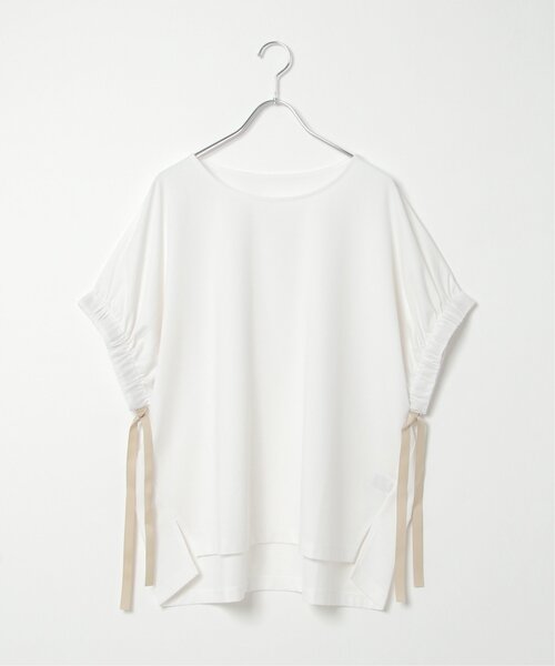 LBC(エルビーシー)の「袖ギャザーリボンチュニック(Tシャツ/カットソー・レディース・ブラック/ベージュ/ホワイト・M)」の22枚目の写真