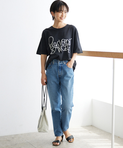 THE DAY ON THE BEACH(ザデイオンザビーチ)の「【THE DAY ON THE BEACH】CUT OFF T-SH TEE:カットソー(Tシャツ/カットソー・レディース・ブラック/ダークパープル/ホワイト系その他/ブラックミックス・FREE)」の5枚目の写真