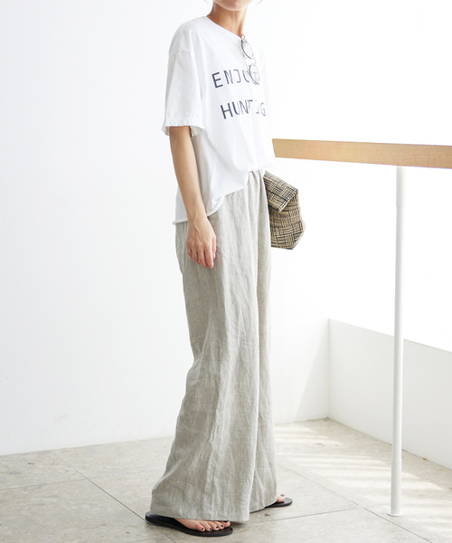 THE DAY ON THE BEACH(ザデイオンザビーチ)の「【THE DAY ON THE BEACH】CUT OFF T-SH TEE:カットソー(Tシャツ/カットソー・レディース・ブラック/ダークパープル/ホワイト系その他/ブラックミックス・FREE)」の21枚目の写真