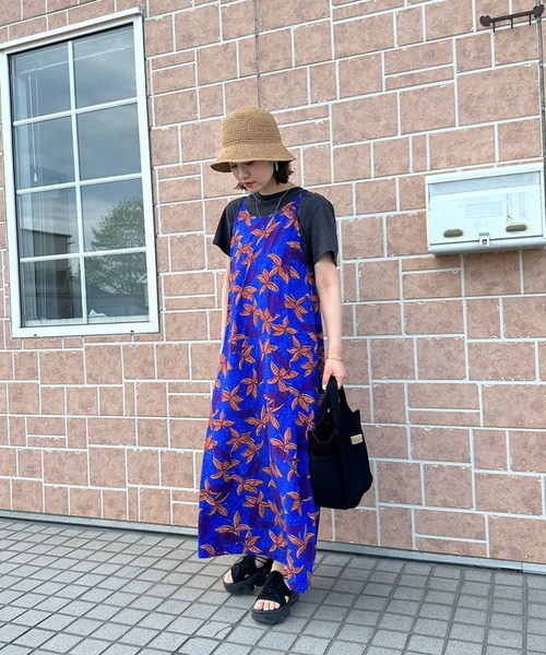 lil nina(リルニーナ)の「lil nina プリント キャミワンピース(ワンピース・レディース・ピンク系/ブルー系・M)」の11枚目の写真