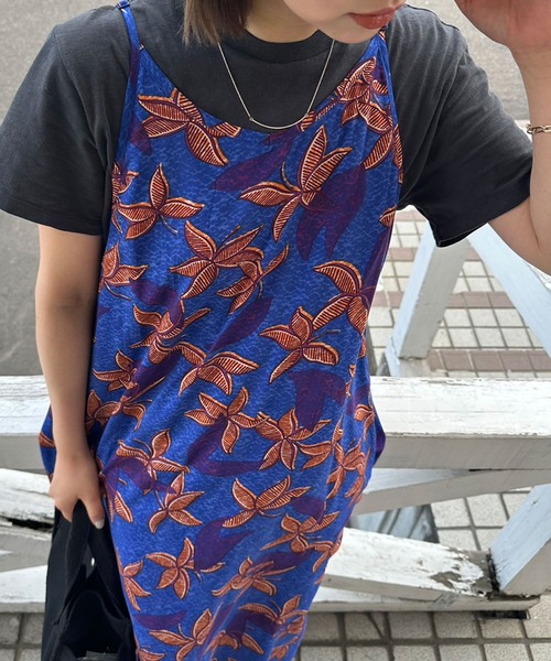 lil nina(リルニーナ)の「lil nina プリント キャミワンピース(ワンピース・レディース・ピンク系/ブルー系・M)」の10枚目の写真