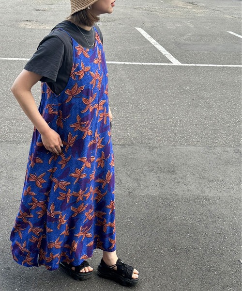 lil nina(リルニーナ)の「lil nina プリント キャミワンピース(ワンピース・レディース・ピンク系/ブルー系・M)」の8枚目の写真
