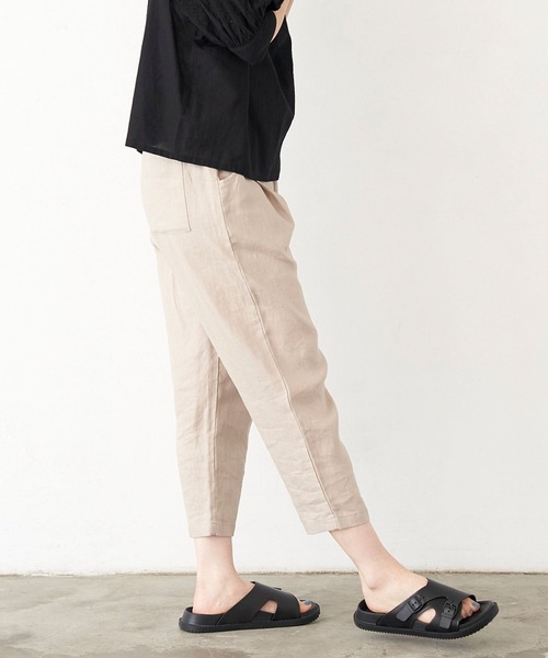 NIMES(ニーム)の「リネンテーパードパンツ(その他パンツ・レディース・ベージュ/ラベンダー/チャコールグレー・0/1)」の9枚目の写真