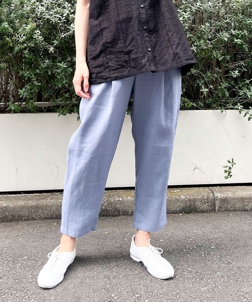 NIMES(ニーム)の「リネンテーパードパンツ(その他パンツ・レディース・ベージュ/ラベンダー/チャコールグレー・0/1)」の16枚目の写真