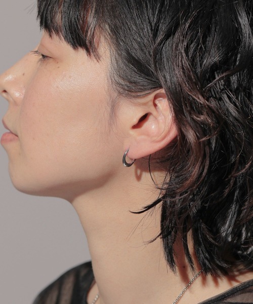 A part by（アパートバイ）の「ステンレス_ワンタッチフープピアス（ピアス（両耳用）・レディース・シルバー/ゴールド・FREE）」の5枚目の写真