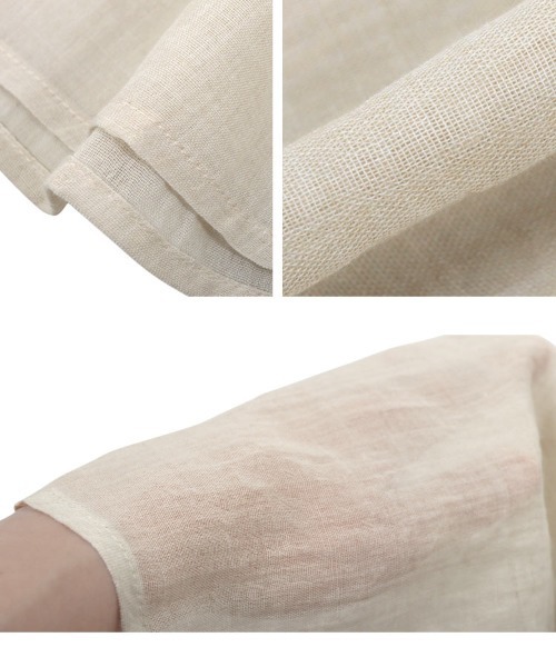 アシンメトリーシアーガーゼブラウス