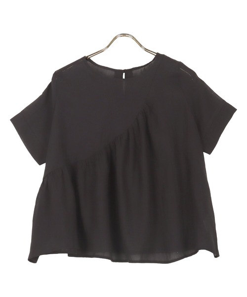 アシンメトリーシアーガーゼブラウス