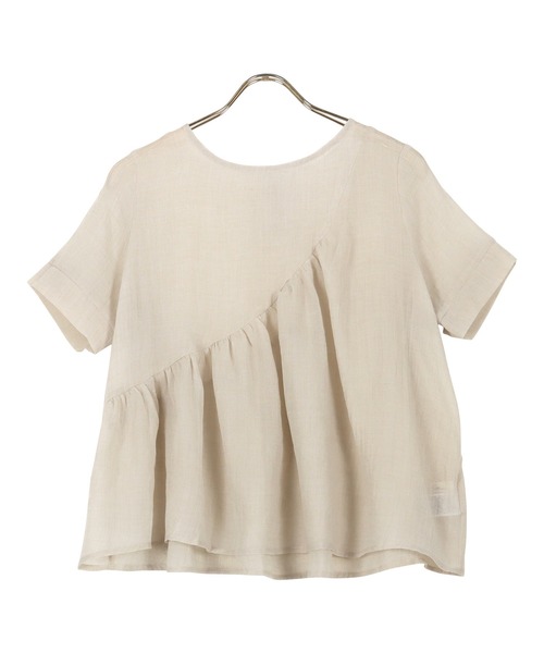 アシンメトリーシアーガーゼブラウス