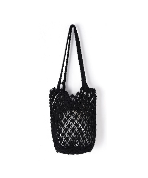marjour(マージュール)の「COTTON NET BAG(ショルダーバッグ・レディース・ブラック/ライム・FREE)」の1枚目の写真