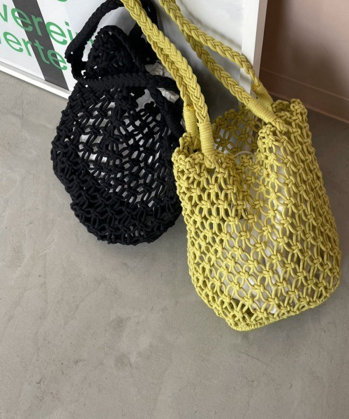 marjour(マージュール)の「COTTON NET BAG(ショルダーバッグ・レディース・ブラック/ライム・FREE)」の17枚目の写真
