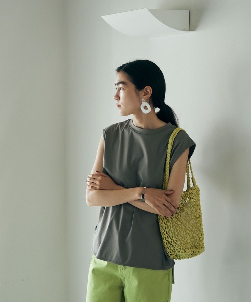 marjour(マージュール)の「COTTON NET BAG(ショルダーバッグ・レディース・ブラック/ライム・FREE)」の5枚目の写真