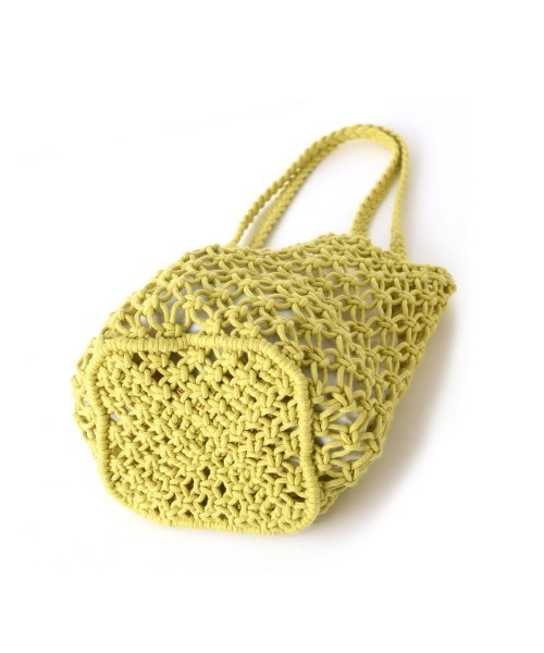 marjour(マージュール)の「COTTON NET BAG(ショルダーバッグ・レディース・ブラック/ライム・FREE)」の4枚目の写真