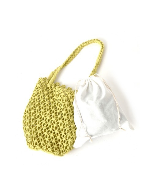 marjour(マージュール)の「COTTON NET BAG(ショルダーバッグ・レディース・ブラック/ライム・FREE)」の10枚目の写真