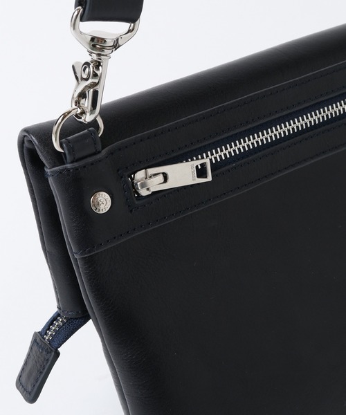 CROWDED CLOSET（クラウデッドクローゼット）の「【SEEKER(シーカー)】オイルレザー 2WAY口折れクラッチショルダー（クラッチバッグ・メンズ・グリーン/ネイビー/ブラック・FREE）」の18枚目の写真