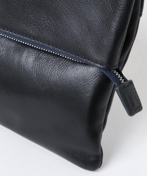 CROWDED CLOSET（クラウデッドクローゼット）の「【SEEKER(シーカー)】オイルレザー 2WAY口折れクラッチショルダー（クラッチバッグ・メンズ・グリーン/ネイビー/ブラック・FREE）」の17枚目の写真