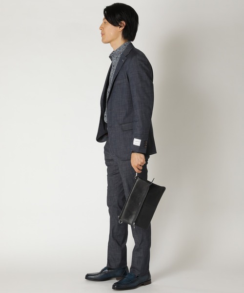 CROWDED CLOSET（クラウデッドクローゼット）の「【SEEKER(シーカー)】オイルレザー 2WAY口折れクラッチショルダー（クラッチバッグ・メンズ・グリーン/ネイビー/ブラック・FREE）」の6枚目の写真