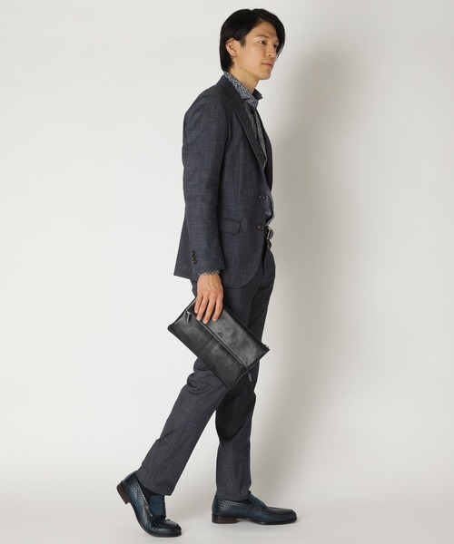 CROWDED CLOSET（クラウデッドクローゼット）の「【SEEKER(シーカー)】オイルレザー 2WAY口折れクラッチショルダー（クラッチバッグ・メンズ・グリーン/ネイビー/ブラック・FREE）」の7枚目の写真