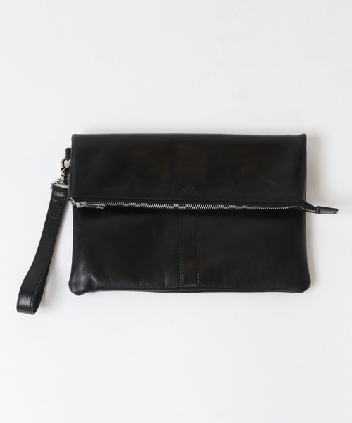 CROWDED CLOSET（クラウデッドクローゼット）の「【SEEKER(シーカー)】オイルレザー 2WAY口折れクラッチショルダー（クラッチバッグ・メンズ・グリーン/ネイビー/ブラック・FREE）」の12枚目の写真