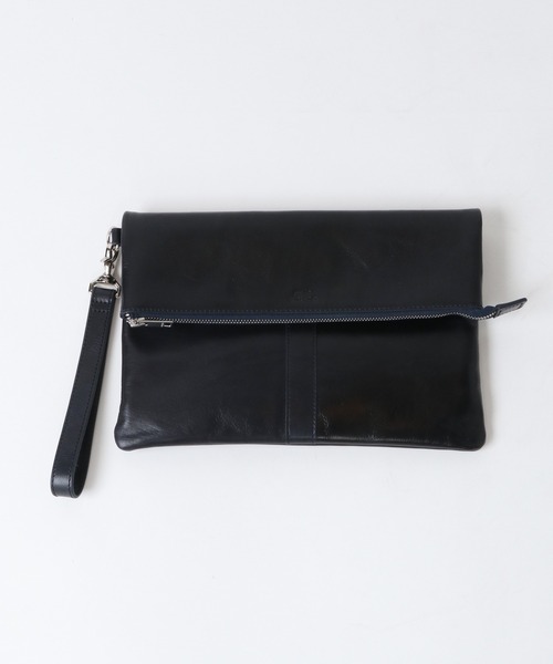 CROWDED CLOSET（クラウデッドクローゼット）の「【SEEKER(シーカー)】オイルレザー 2WAY口折れクラッチショルダー（クラッチバッグ・メンズ・グリーン/ネイビー/ブラック・FREE）」の13枚目の写真