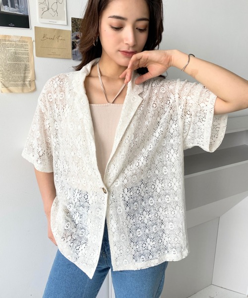 moment+（モーメントプラス）の「C/Nフラワーレースジャケット