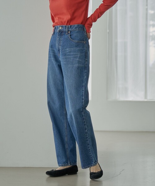 coen（コーエン）の「ストレートデニムパンツ（デニムパンツ・レディース・ブラック/コバルトブルー・S/M/L）」の10枚目の写真