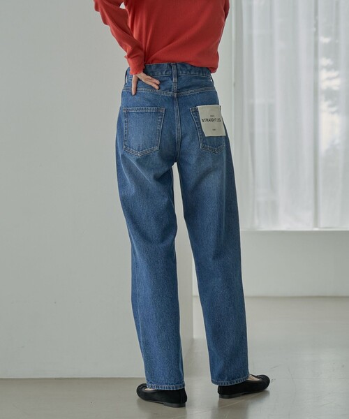 coen（コーエン）の「ストレートデニムパンツ（デニムパンツ・レディース・ブラック/コバルトブルー・S/M/L）」の11枚目の写真