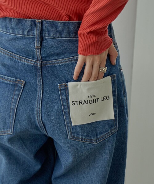 coen（コーエン）の「ストレートデニムパンツ（デニムパンツ・レディース・ブラック/コバルトブルー・S/M/L）」の12枚目の写真