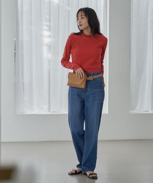 coen（コーエン）の「ストレートデニムパンツ（デニムパンツ・レディース・ブラック/コバルトブルー・S/M/L）」の14枚目の写真