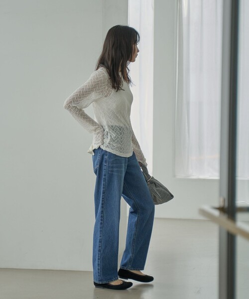 coen（コーエン）の「ストレートデニムパンツ（デニムパンツ・レディース・ブラック/コバルトブルー・S/M/L）」の20枚目の写真