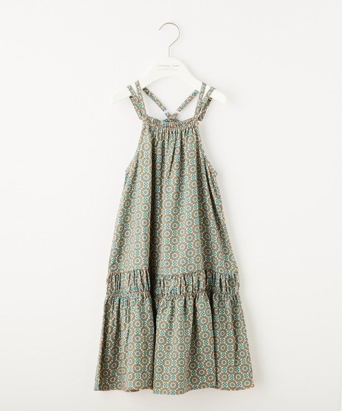 CIAOPANIC TYPY（チャオパニックティピー）の「【KIDS】バティック&ペイズリー柄レーヨンギャザーキャミワンピ（ワンピース・キッズ・オレンジ/ブルー・105/120/140/150）」の6枚目の写真