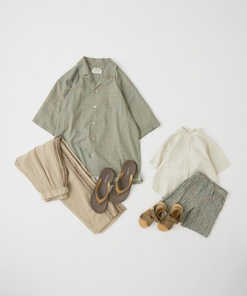 CIAOPANIC TYPY（チャオパニックティピー）の「【KIDS】バティック&ペイズリー柄レーヨンギャザーキャミワンピ（ワンピース・キッズ・オレンジ/ブルー・105/120/140/150）」の12枚目の写真