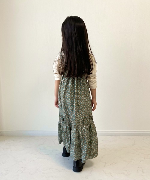 CIAOPANIC TYPY（チャオパニックティピー）の「【KIDS】バティック&ペイズリー柄レーヨンギャザーキャミワンピ（ワンピース・キッズ・オレンジ/ブルー・105/120/140/150）」の16枚目の写真