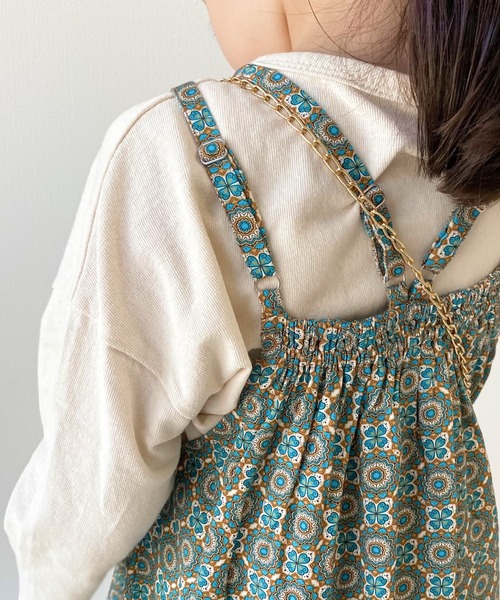 CIAOPANIC TYPY（チャオパニックティピー）の「【KIDS】バティック&ペイズリー柄レーヨンギャザーキャミワンピ（ワンピース・キッズ・オレンジ/ブルー・105/120/140/150）」の18枚目の写真