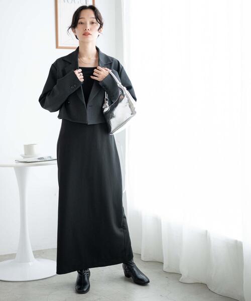 WEGO（ウィゴー）の「WEGO/ショートテーラードジャケット（テーラードジャケット・レディース・ブラック/杢グレー・FREE）」の18枚目の写真