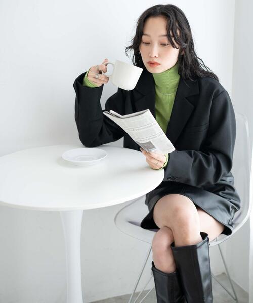 WEGO（ウィゴー）の「WEGO/ショートテーラードジャケット（テーラードジャケット・レディース・ブラック/杢グレー・FREE）」の8枚目の写真