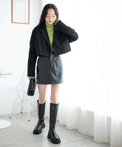 WEGO（ウィゴー）の「WEGO/ショートテーラードジャケット（テーラードジャケット・レディース・ブラック/杢グレー・FREE）」の13枚目の写真