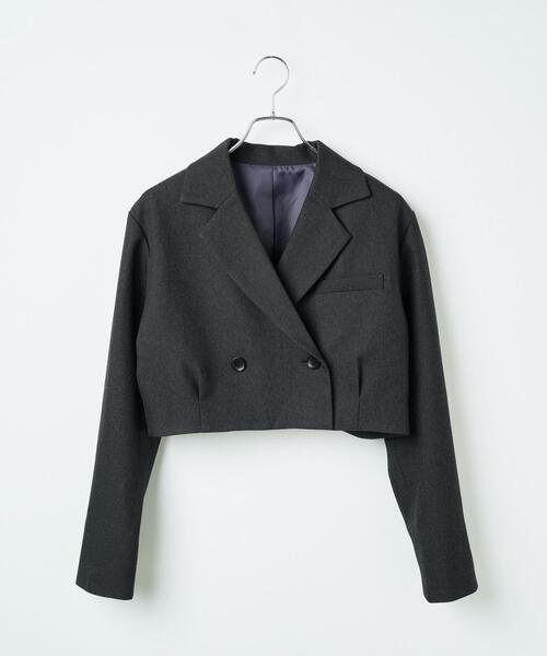WEGO（ウィゴー）の「WEGO/ショートテーラードジャケット（テーラードジャケット・レディース・ブラック/杢グレー・FREE）」の20枚目の写真