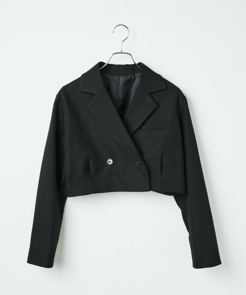 WEGO（ウィゴー）の「WEGO/ショートテーラードジャケット（テーラードジャケット・レディース・ブラック/杢グレー・FREE）」の19枚目の写真