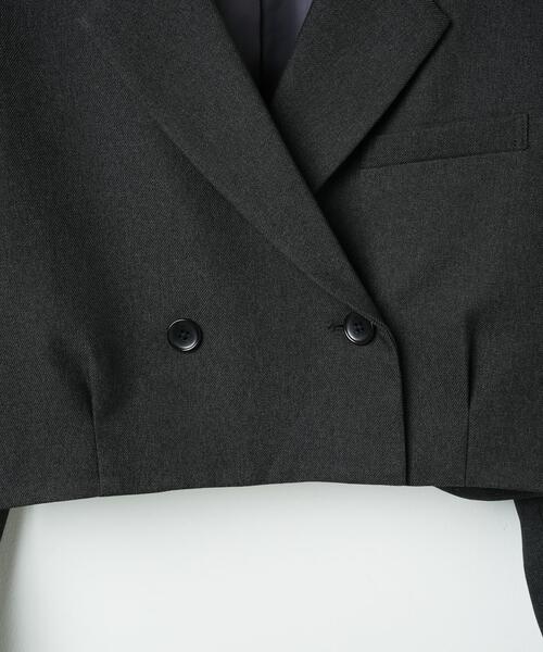 WEGO（ウィゴー）の「WEGO/ショートテーラードジャケット（テーラードジャケット・レディース・ブラック/杢グレー・FREE）」の22枚目の写真