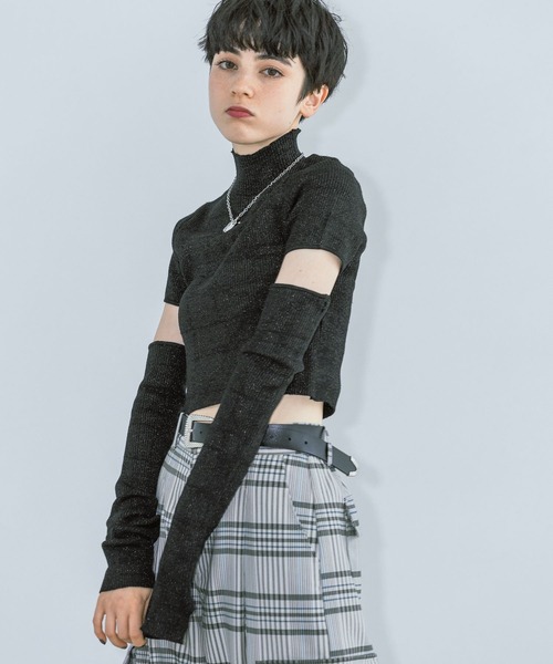 PAGEBOY（ページボーイ）の「2WAYスリーブリブTOPS（ニット/セーター・レディース・ブラック/ブラック系その他/ホワイト系その他・FREE）」の14枚目の写真