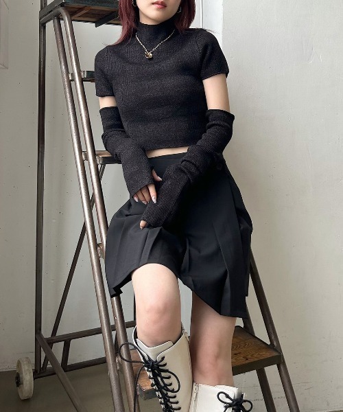 PAGEBOY（ページボーイ）の「2WAYスリーブリブTOPS（ニット/セーター・レディース・ブラック/ブラック系その他/ホワイト系その他・FREE）」の17枚目の写真