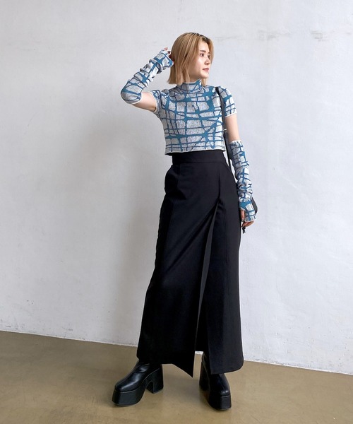 PAGEBOY（ページボーイ）の「2WAYスリーブリブTOPS（ニット/セーター・レディース・ブラック/ブラック系その他/ホワイト系その他・FREE）」の9枚目の写真