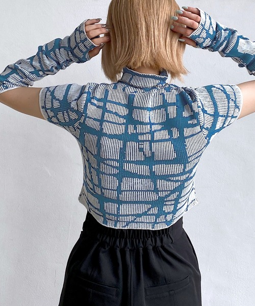 PAGEBOY（ページボーイ）の「2WAYスリーブリブTOPS（ニット/セーター・レディース・ブラック/ブラック系その他/ホワイト系その他・FREE）」の7枚目の写真