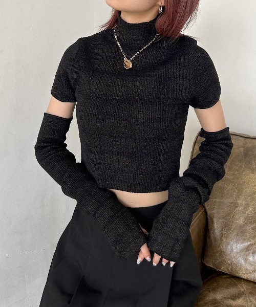 PAGEBOY（ページボーイ）の「2WAYスリーブリブTOPS（ニット/セーター・レディース・ブラック/ブラック系その他/ホワイト系その他・FREE）」の20枚目の写真