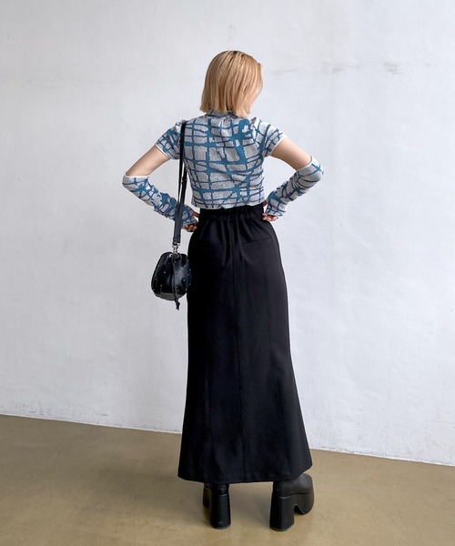 PAGEBOY（ページボーイ）の「2WAYスリーブリブTOPS（ニット/セーター・レディース・ブラック/ブラック系その他/ホワイト系その他・FREE）」の10枚目の写真